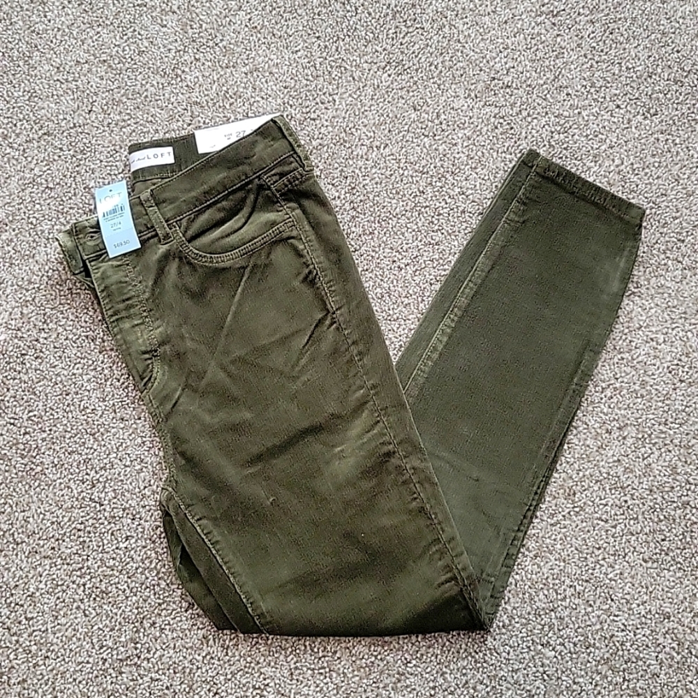 Loft Olive Green Corduroy Pants